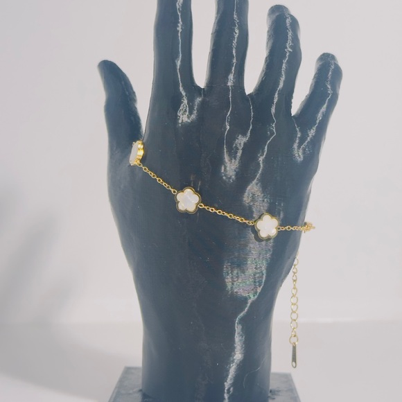 Clover minimalist link bracelet - Picture 2 of 3